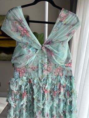 Faeriesty Floral Ruffle Tulle Fairy Dress - Mint Green Sz XL